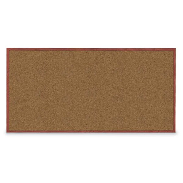 United Visual Products Decor Wood Combo Board, 24"x18", Walnut/Black Porcelain & Black UV701DEFAB-WALNUT-BLKPORC-BLACK - main